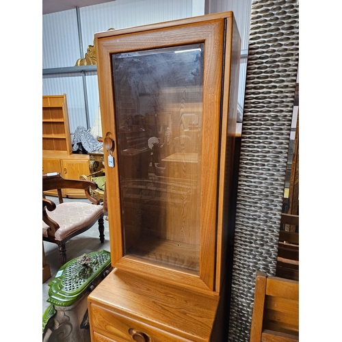 7 - Tall Ercol Windsor unit with glazed top