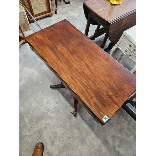 16 - Antique mahogany folding breakfast table