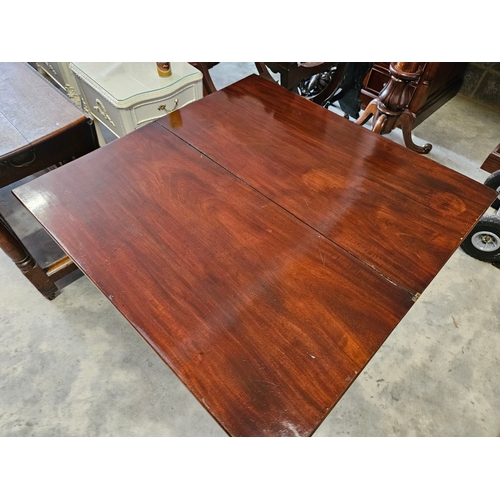 16 - Antique mahogany folding breakfast table