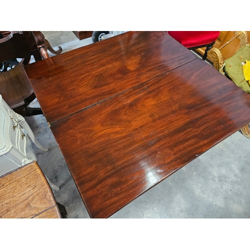 16 - Antique mahogany folding breakfast table