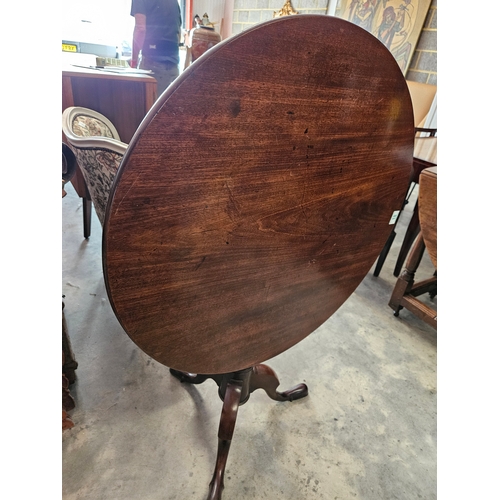 18 - Antique Cuban mahogany tilt top table