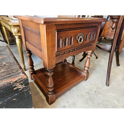 34 - Small Old Charm side table with drawer