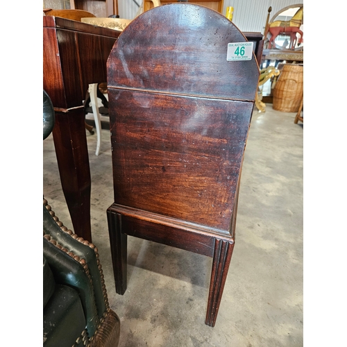 46 - Antique mahogany cellarette - domed top