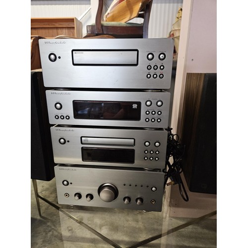 73 - Wharfedale music system/ tower - tape player, tuner, cd player, amplifier + two speakers.

Working