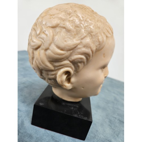 199 - Resin bust of boys head on stand

23cm high