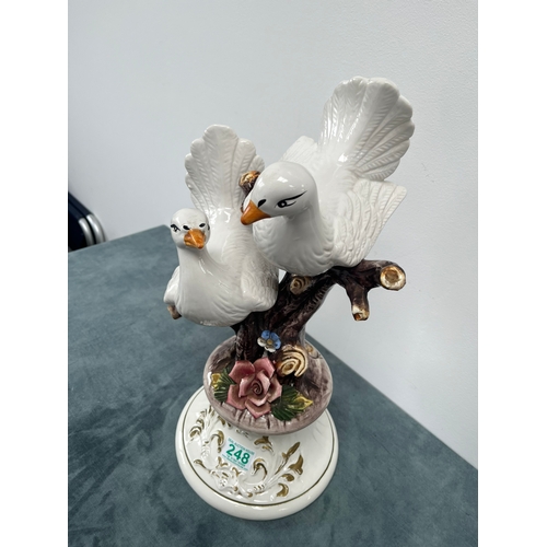 248 - Large Capodimonte ornament of two birds on branch 

45cm high x 29cm wide