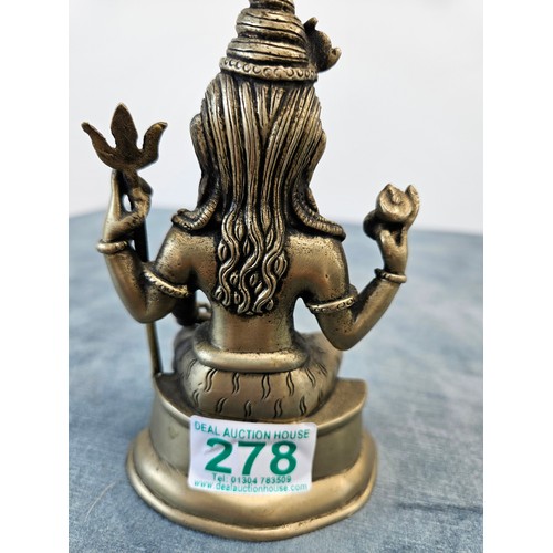 278 - Bronze statue of Hindu god Lord Shiva.
He is the God of destruction, Shiva is the Supreme Lord who c... 