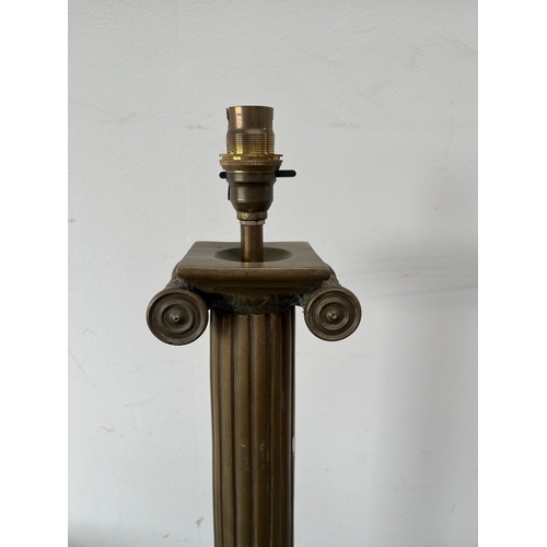 314 - Brass Corinthian column lamp