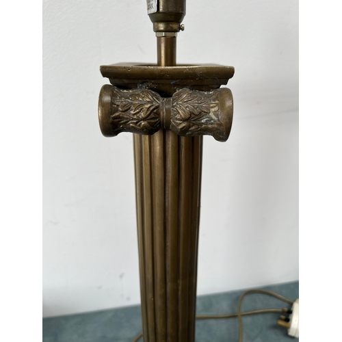 314 - Brass Corinthian column lamp