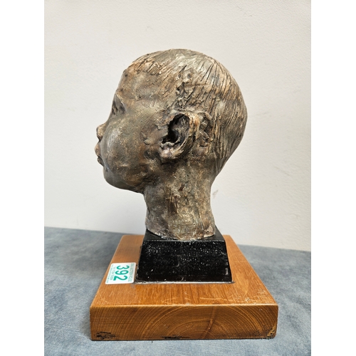 392 - Plaster Maquette of a young boy.
7in tall (without base)
In the style of Jacob Epstein