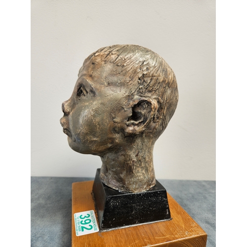 392 - Plaster Maquette of a young boy.
7in tall (without base)
In the style of Jacob Epstein