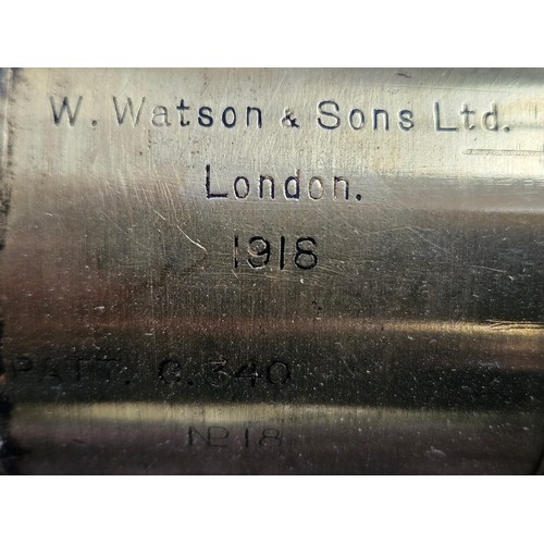 414 - Military Gun Sight WW1
Stamped makers mark W. Watsons and Sons Limited London 1918.