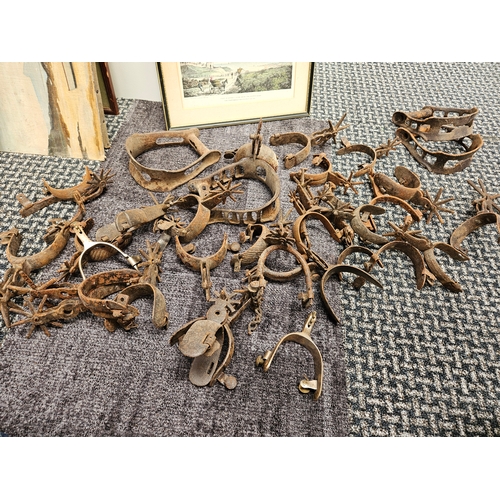 436 - Large box of spurs