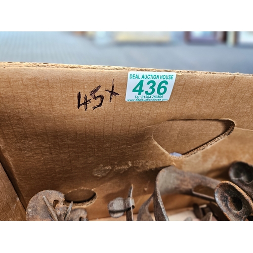 436 - Large box of spurs