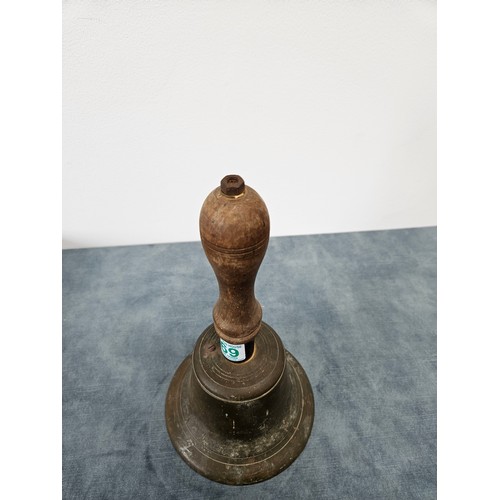 469 - Large vintage school bell 
28cm high