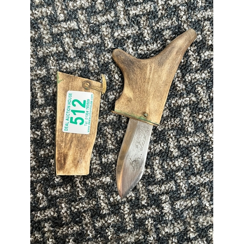 512 - Handmade antler skinning knife