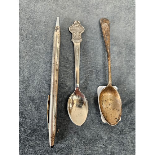 581E - 2 x Spoons
One marked Rolex. 
1 x possibly silver 