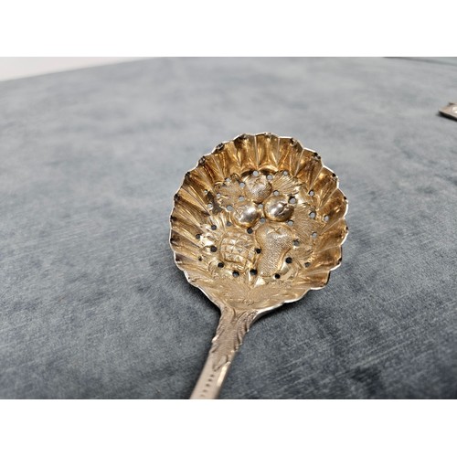 593 - Solid silver Hester Bateman berry spoon