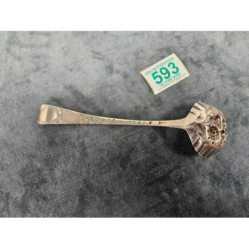 593 - Solid silver Hester Bateman berry spoon