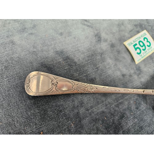 593 - Solid silver Hester Bateman berry spoon