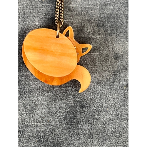 596 - Tatty Devine acrylic fox necklace