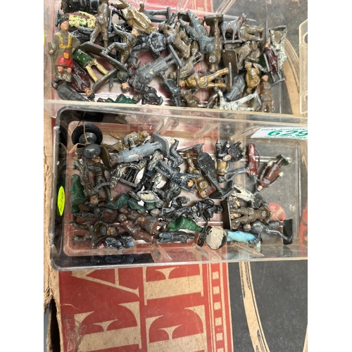 629 - Two small boxes of toy soldiers