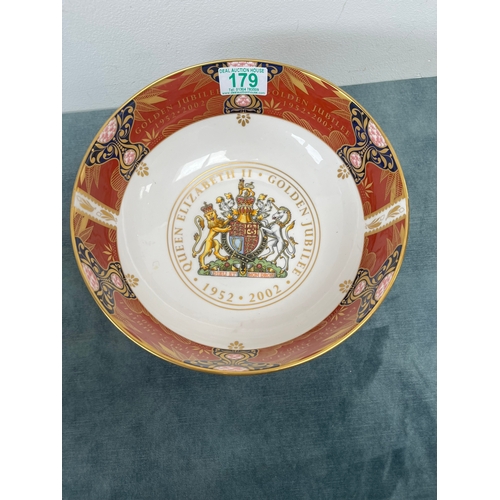 179 - Queen Elizabeth II Golden Jubilee bowl - Royal Worcester