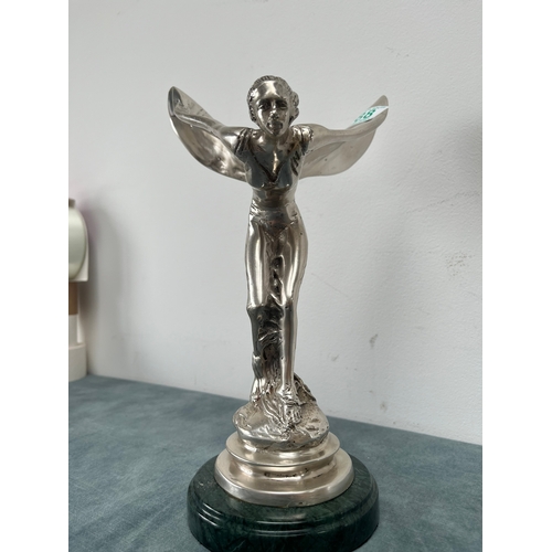 188 - Large Spirit of Ecstasy sculpture on marble base

29cm high