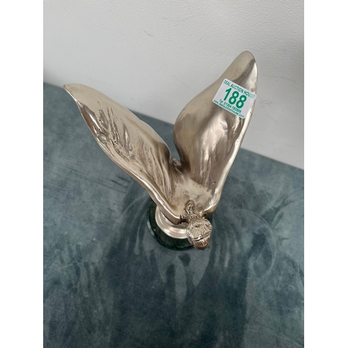 188 - Large Spirit of Ecstasy sculpture on marble base

29cm high