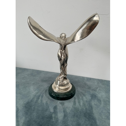 188 - Large Spirit of Ecstasy sculpture on marble base

29cm high