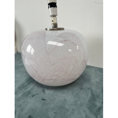 209 - Large Holmegaard Sakura glass table lamp by Michael Bang