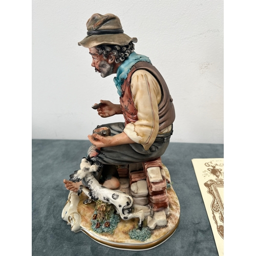 212 - Capo-di Monte porcelain figure titled Share Alike. Sculptured by Rori