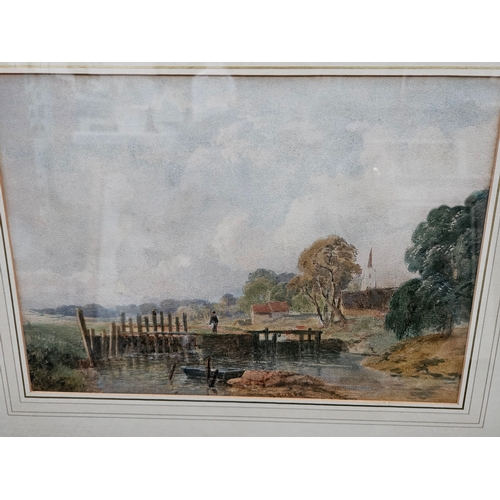 719 - Bradford Rudge 1805-1885 - watercolor painting