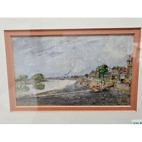 721 - Small watercolor painting signed C. Walker