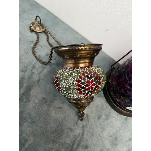 270 - Two Moroccan style hanging lanterns