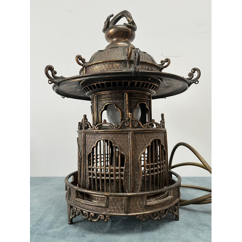 276 - Oriental Japanese lantern in the form of a pagoda - converted to electric

32cm high