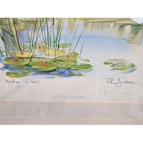 747 - Picture titles Water Lilies - signed Phil Johns