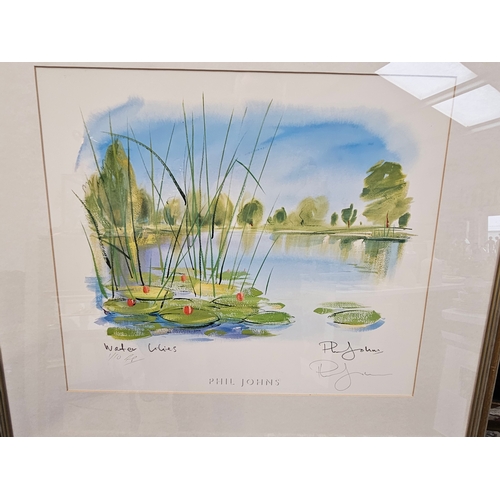 747 - Picture titles Water Lilies - signed Phil Johns