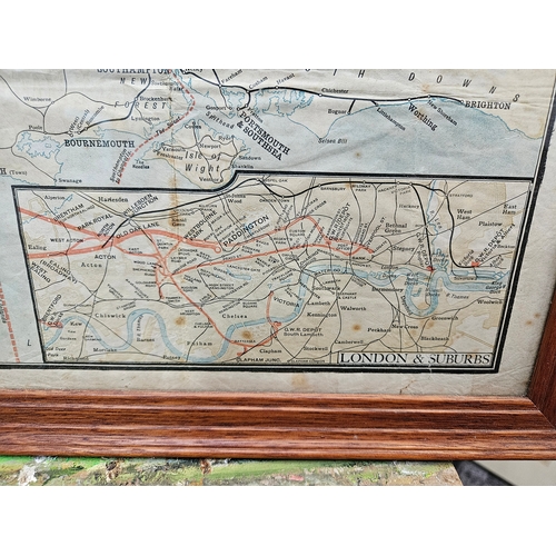 769 - Large Great Western Railway line map. Pre 1925