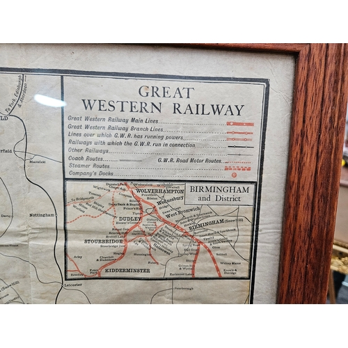 769 - Large Great Western Railway line map. Pre 1925