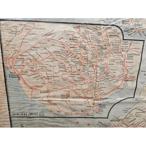 769 - Large Great Western Railway line map. Pre 1925