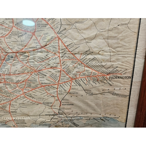 769 - Large Great Western Railway line map. Pre 1925