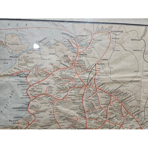 769 - Large Great Western Railway line map. Pre 1925