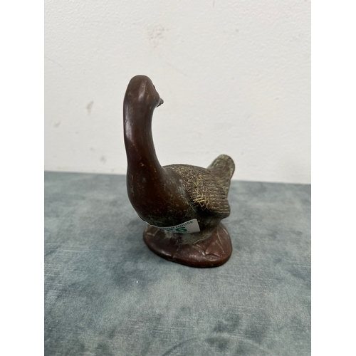 326 - Small bronze model of a duck - possibly Chinese casting?