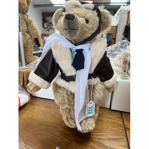 332 - Merrythought limited edition mohair bear. 

Douglas The Battle of Britain 75th Anniversary Bear