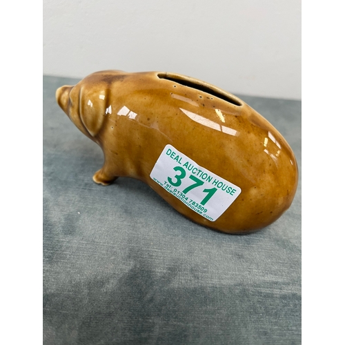 371 - Staffordshire pig and child money box