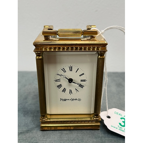 376 - Miniature Mappin and Webb carriage clock