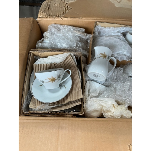 397 - Large box of Japanese hand painted China tea set