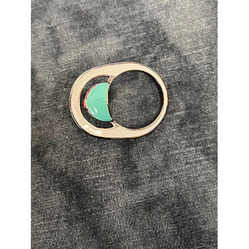 597 - Vivian Westwood silver and enamel designer ring