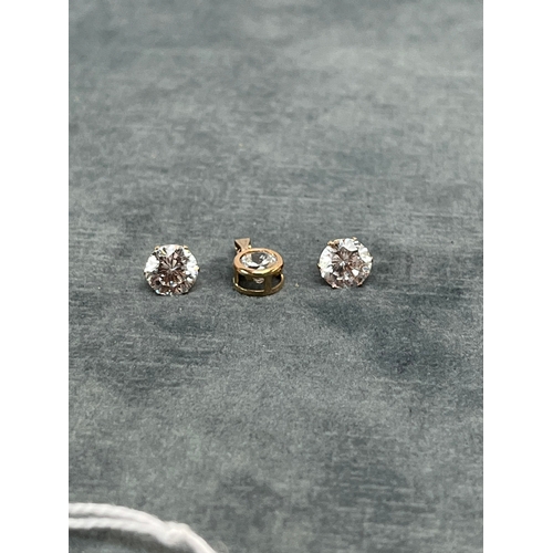 620 - CZ earrings and pendant